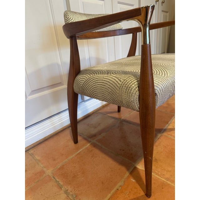 1950s Bert England for Kofod-Larsen Sculpted Dining in in Chairs in Lee Jofa Velvet - Set of 4 For Sale In Portland, OR - Image 6 of 12
