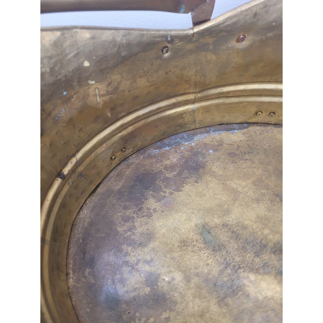 Brass Late 20th Century Ornate Footed Brass Scuttle Cachepot For Sale - Image 8 of 12