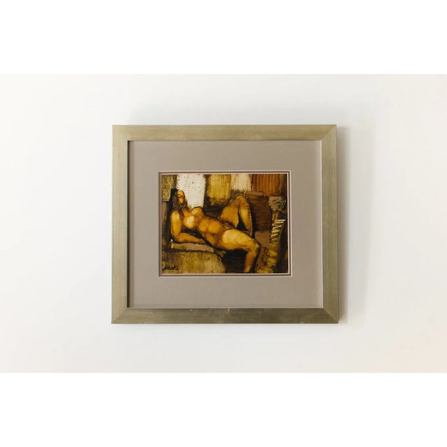 2000 Artist Signed Shota Voskanyan Nude Woman Oil Painting with Gold Tone Frame For Sale - Image 11 of 11
