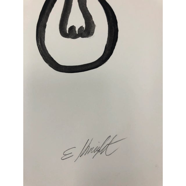 Modern Modern Signed Original Painting on Paper For Sale - Image 3 of 4