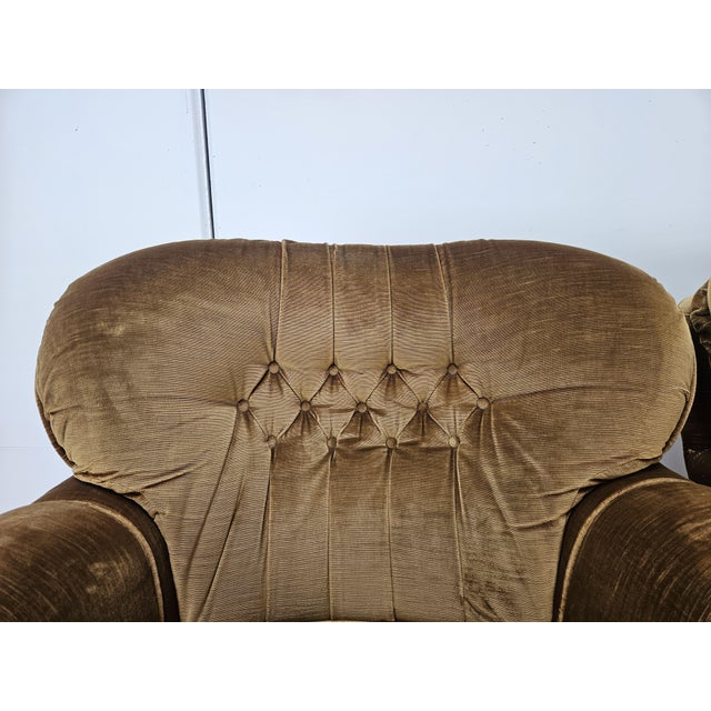 Vintage Velvet Armchairs, 1960s, Set of 2 For Sale - Image 6 of 17