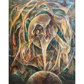 Vivaldo Martini, Abstract Composition No. 8, Oil on Canvas For Sale