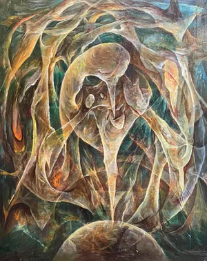 Vivaldo Martini, Abstract Composition No. 8, Oil on Canvas