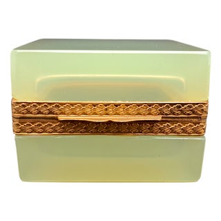 Opaline Murano Glass Jewelry Box from Manifattura di Murano, 1970s For Sale