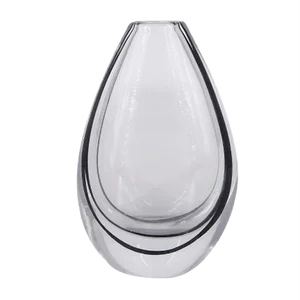 Scandinavian Glass Contour Vase by Vicke Lindstrand for Kosta, 1950s