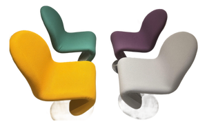 Late 20th Century Attributed Verner Panton System 123 Chairs. Set of 4