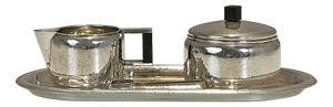 Art Deco Sugar Cream Set in Silver, Germany, 1930s, Set of 3