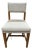 Attributed Made Goods Hide and Teak Side Chair For Sale