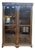 Louis XVI Two-Door Display Bookcase in Fir Wood, Marquetry and Brass Stringing For Sale
