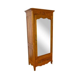 Ethan Allen Legacy Collection French Country Style Mirror Door Armoire For Sale