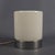 1970s Modern Cylindrical Table Lamp in White Glass with Chrome Metal Base, 1970s For Sale - Image 5 of 16