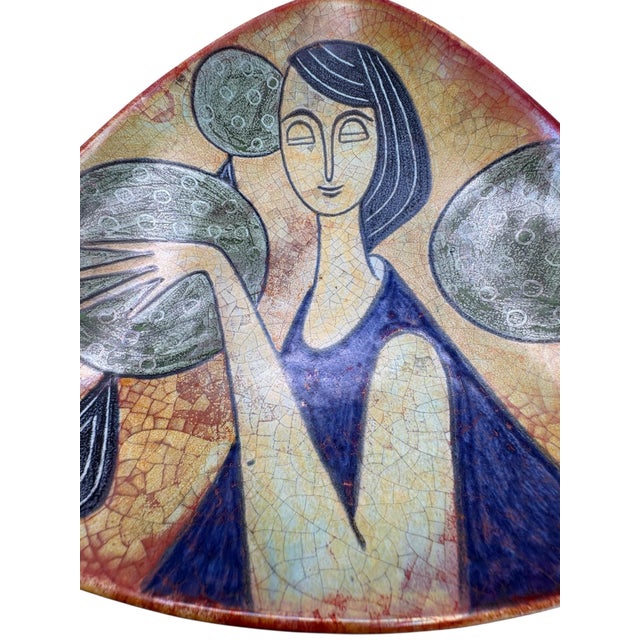 1960s Vintage Mid-Century Modern Michael Andersen & Sons Danish Pottery Plate or Platter For Sale - Image 5 of 7