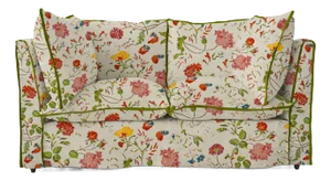 Sophie Conran Coco 2 Seater Sofa with Contrast Welt Knife Edge Cushion in Andrew Martin Wildwood Ivory