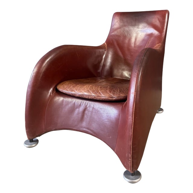 1980s Leather Lounge Chair “Loge” by Gerard Van Den Berg for Montis For Sale