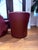 Burgundy Pair of Vintage Hancock & Moore Burgundy Leather Swivel Lounge Chairs With Matching Ottomans, 1988 For Sale - Image 8 of 18
