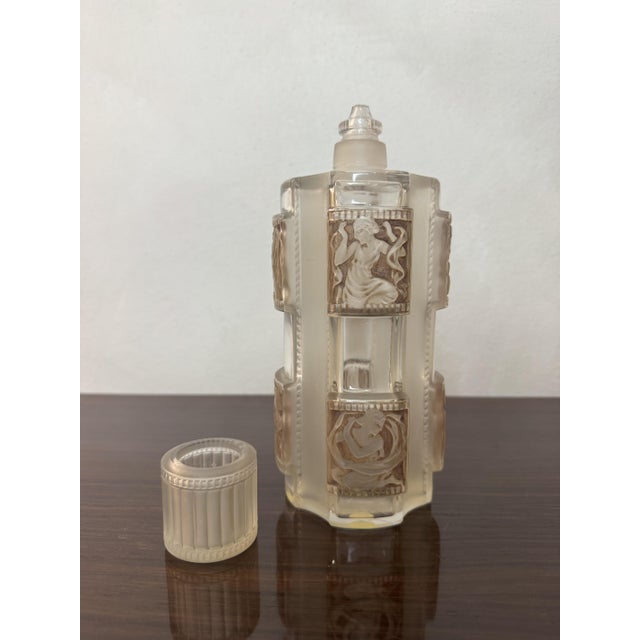 Helene Perfume Bottle in Glass with Sepia Patina by René Lalique for Lalique, 1940s For Sale - Image 3 of 12