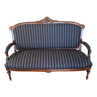 Victorian Mahogany Settee For Sale