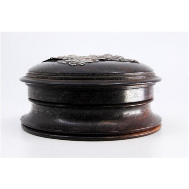 Rosewood Box with Silver Application on the Lid For Sale - Image 6 of 9