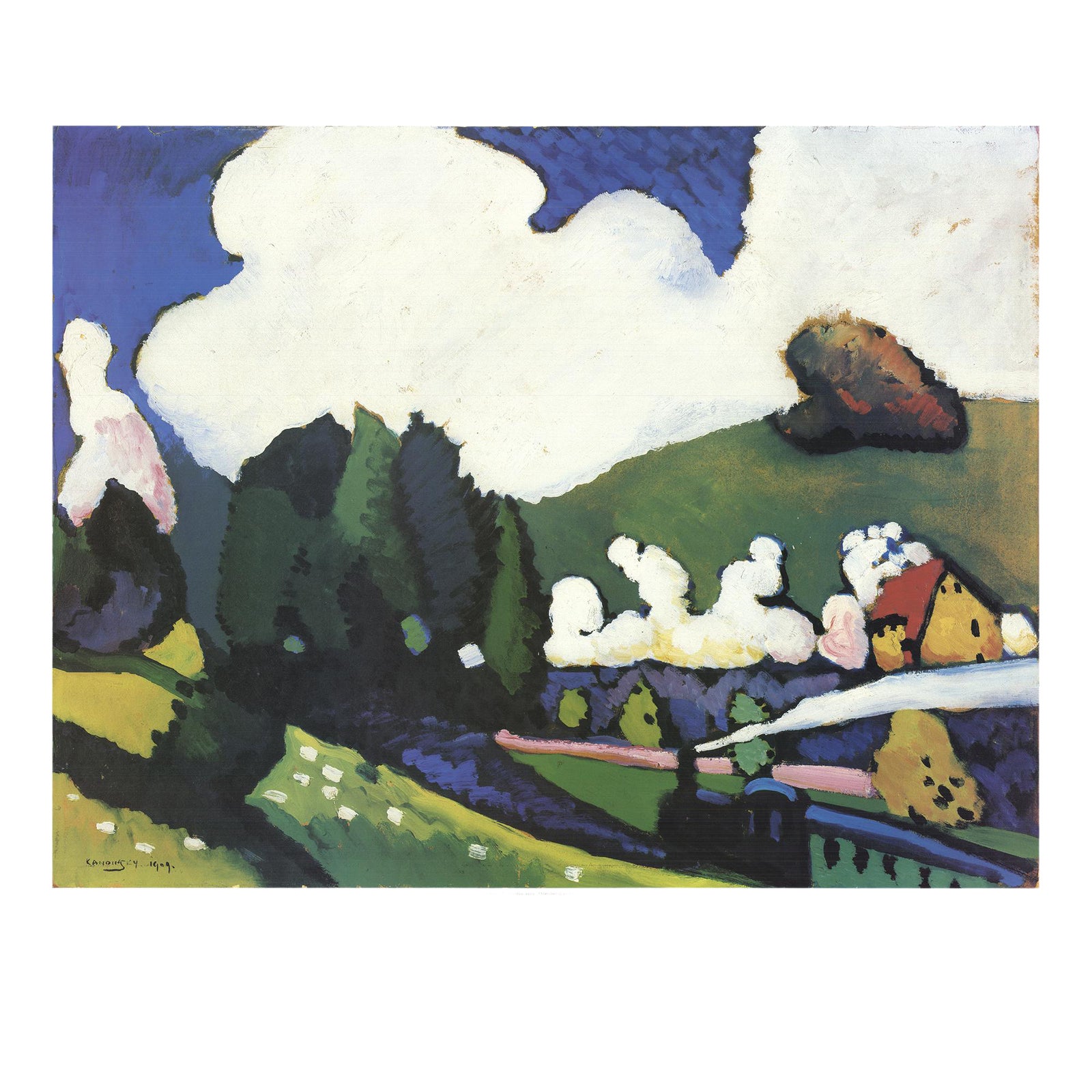 Картина две лошади кандинский