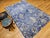 Vintage Moroccan Rug, Hand-Knotted Wool, All-Over Geometric Pattern, Blue & Ivory, 6’ X 9’ For Sale - Image 11 of 12