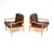 Mid-Century Modern Vintage Swedish Leather and Birch Armchairs by Ingemar Thillmark for OPE, 1960s, Set of 2 For Sale - Image 3 of 12