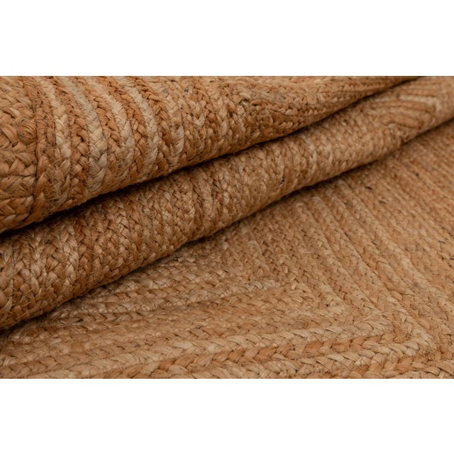 Natural Color Jute Scallop Handmade Rug - 3'x5' For Sale - Image 9 of 12