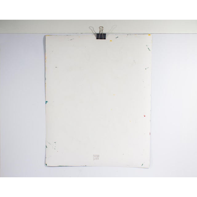 Abstract Acrylic and Watercolor on Paper Painting by James L. Bruch For Sale - Image 9 of 9