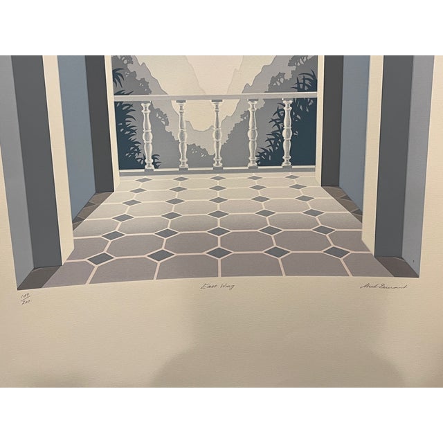 1980s Mick Durrant Signed Serigraph Pair East Wing & West Wing Limited Edition Prints For Sale - Image 12 of 14