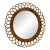 Mid 20th Century Italian Rattan Mirror For Sale