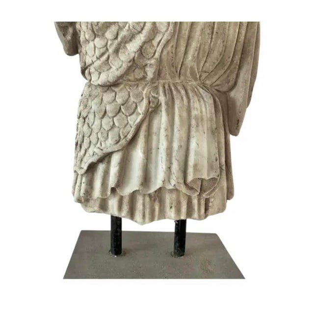 Greek Roman Marble Torso Sculpture on Iron Stand, 20th Century, Italy For Sale - Image 9 of 18