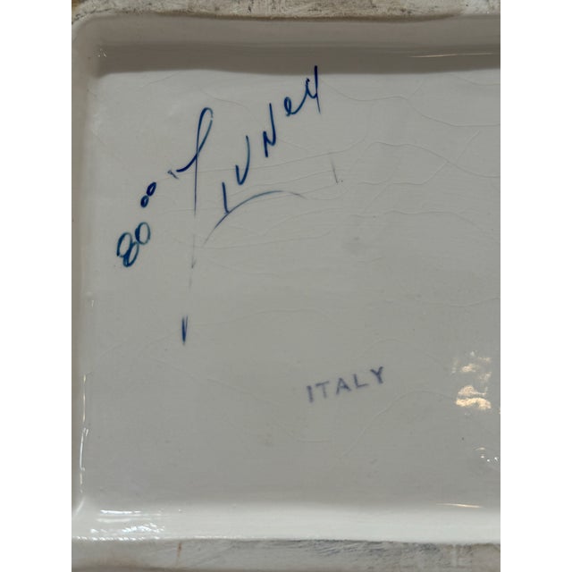 Italian Ceramic Sculptural Box Signed, 1980 – White Textured “Stacked Logs” Form For Sale - Image 13 of 13