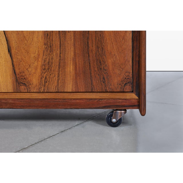 Mid-Century Brazilian Rosewood Armoire Dresser by Intercontinental Design For Sale - Image 12 of 13