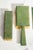 Art Deco Antique Shagreen Dresser Set 5-Piece Vanity Grooming Brush Set For Sale - Image 4 of 18