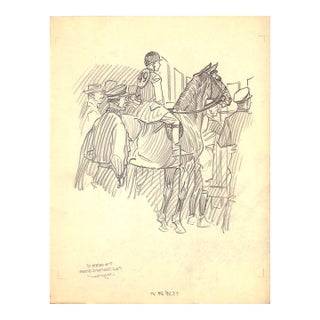 Original 1944 Pencil Drawing From Hi, Guy! The Cinderella Horse by Paul Brown 22 For Sale