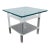 Hollywood Regency Lucite Glass Top Side End Table 6382 For Sale
