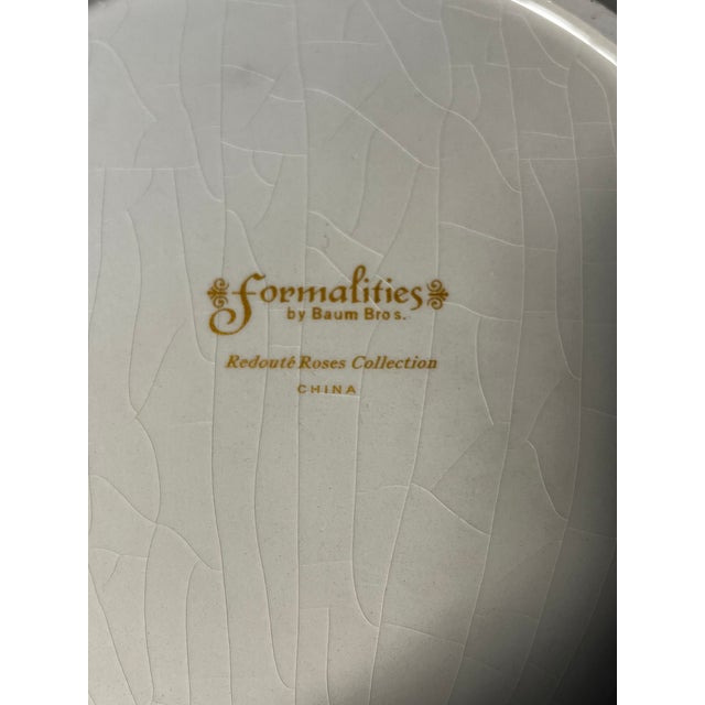 Vintage Formalities by Baum Bros . Rose Plate For Sale - Image 4 of 5