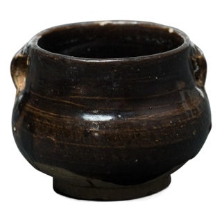 Chinese Petite Glazed Apothecary Jar, C. 1900 For Sale