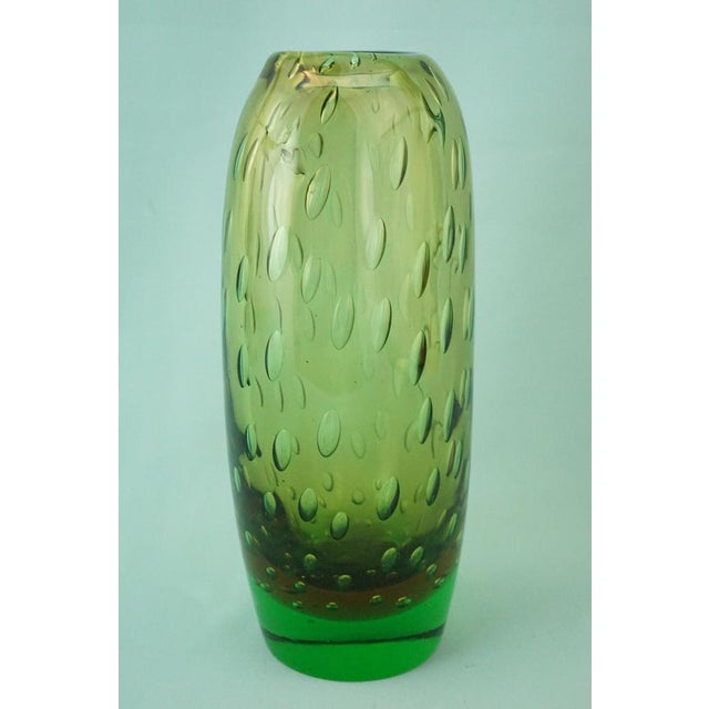 Chartreuse Glass Vase attributed to Flavio Poli, Italy, 1940s For Sale - Image 8 of 18