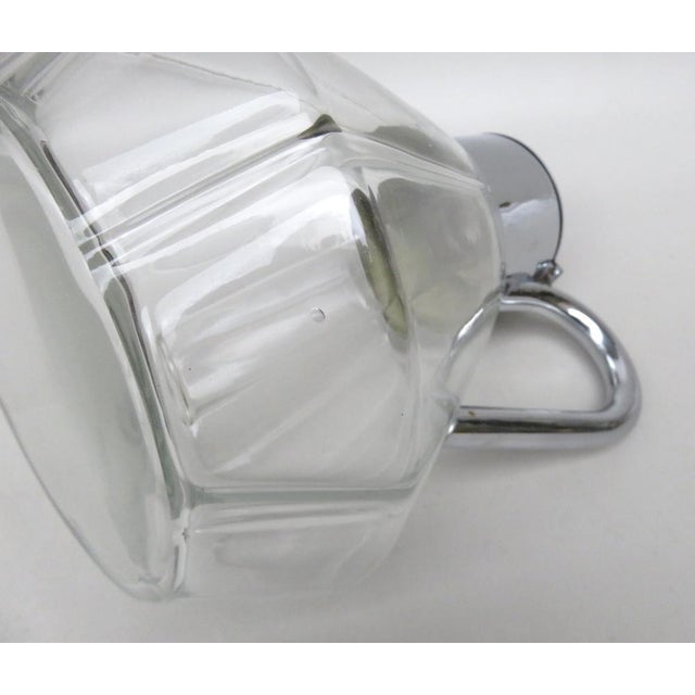 Art Deco Glass and Chrome-Plated Carafe with Ice Insert, 1930s For Sale - Image 16 of 18