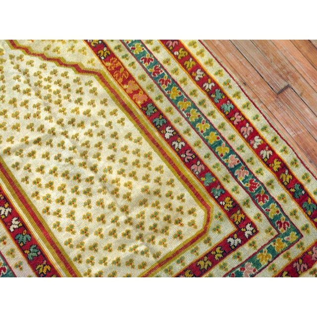 Antique Zabihi Collection Turkish Ghiordes Prayer Rug - 3'8" x 5'4" For Sale - Image 4 of 10