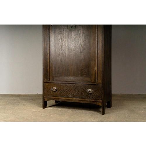 Art Nouveau Oak Cabinet For Sale - Image 11 of 16