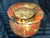 Hollywood Regency Custom Vintage 1950s Cigar Seals Decoupage Trinket Dish For Sale - Image 3 of 13
