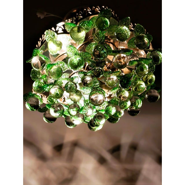 Vintage Italian Crystal Ceiling Lamp, 1960s For Sale - Image 13 of 18