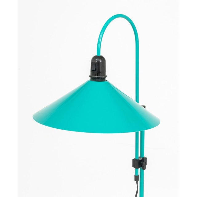 Modern Green Enameled Adjustable Floor Lamp For Sale In New York - Image 6 of 8