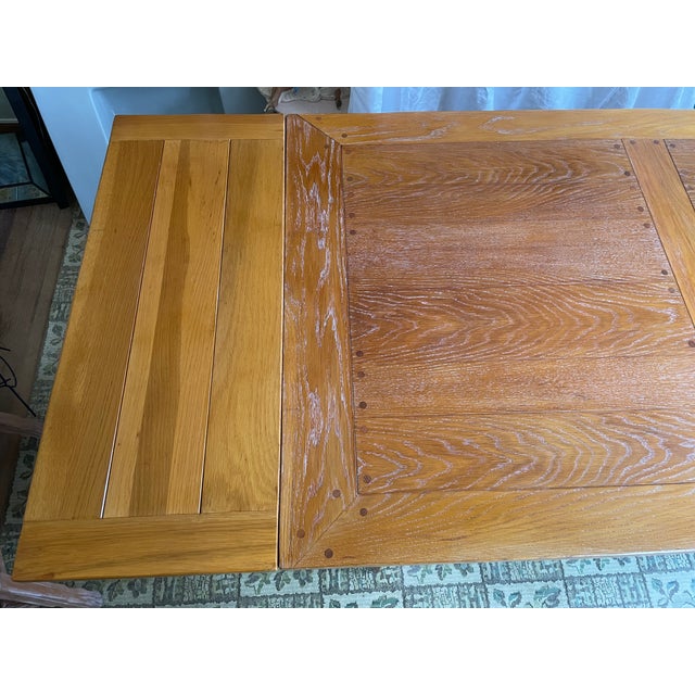 Amber Vintage 1963 Attributed to A. Brandt Co. “Ranch Oak” Expandable Rustic Western Style Dining Table For Sale - Image 8 of 13