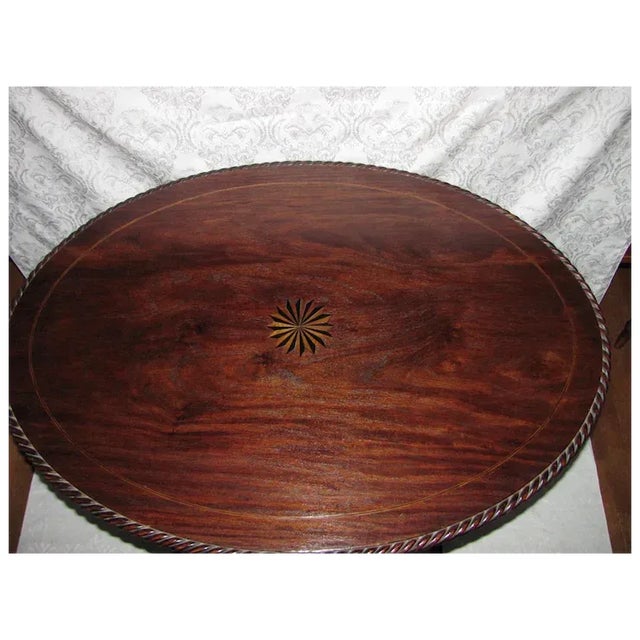 English Antique English Colonial Mahogany Center Table Circa 1835 For Sale - Image 3 of 9