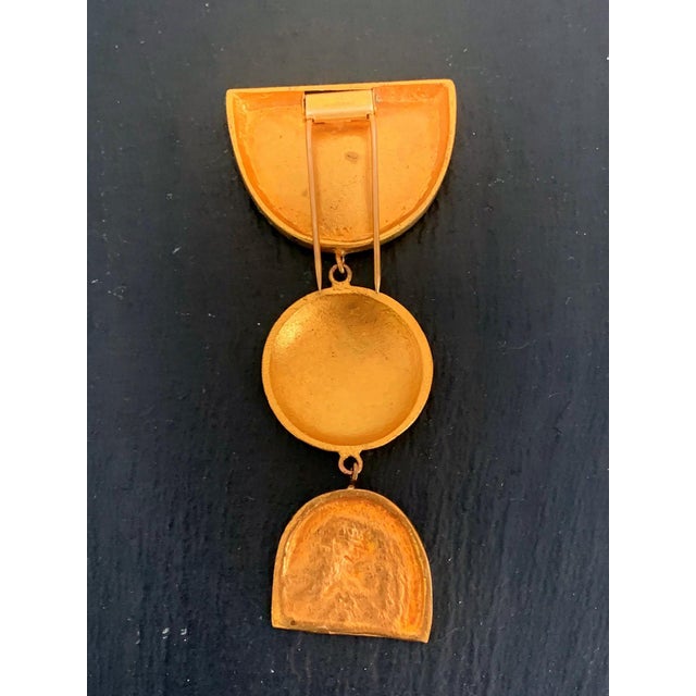 Mid-Century Modern French Bronze Brooch "Pergatoire" by Line Vautrin For Sale - Image 3 of 8