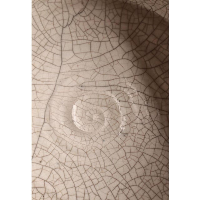 Large Scandinavian Modern Raku-Fired Stoneware Bowl by Inger Rokkjær, 2003 For Sale - Image 11 of 17