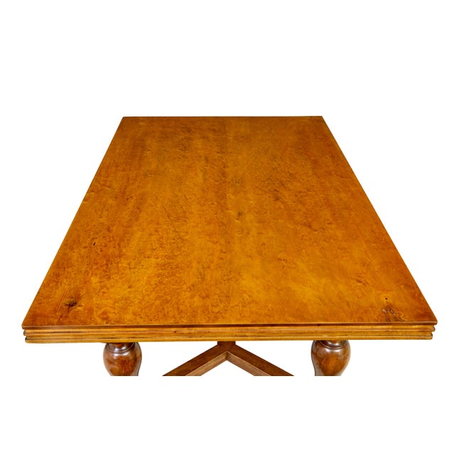 Early 20th Century Birch Extending Dining Table, 1920s For Sale - Image 6 of 11