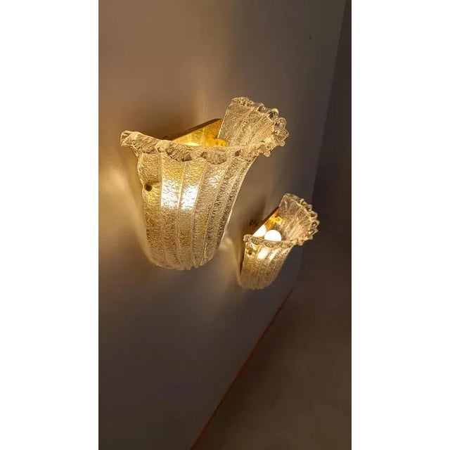 Italian Shield Sconces in Murano Graniglia Glass, 1980s, Set of 2 For Sale - Image 6 of 18